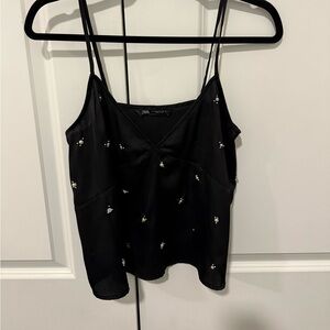 Zara Black Embellished Camisole